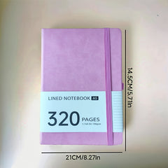 A5 Thickened Lined Notebook with Strap - 320 Pages