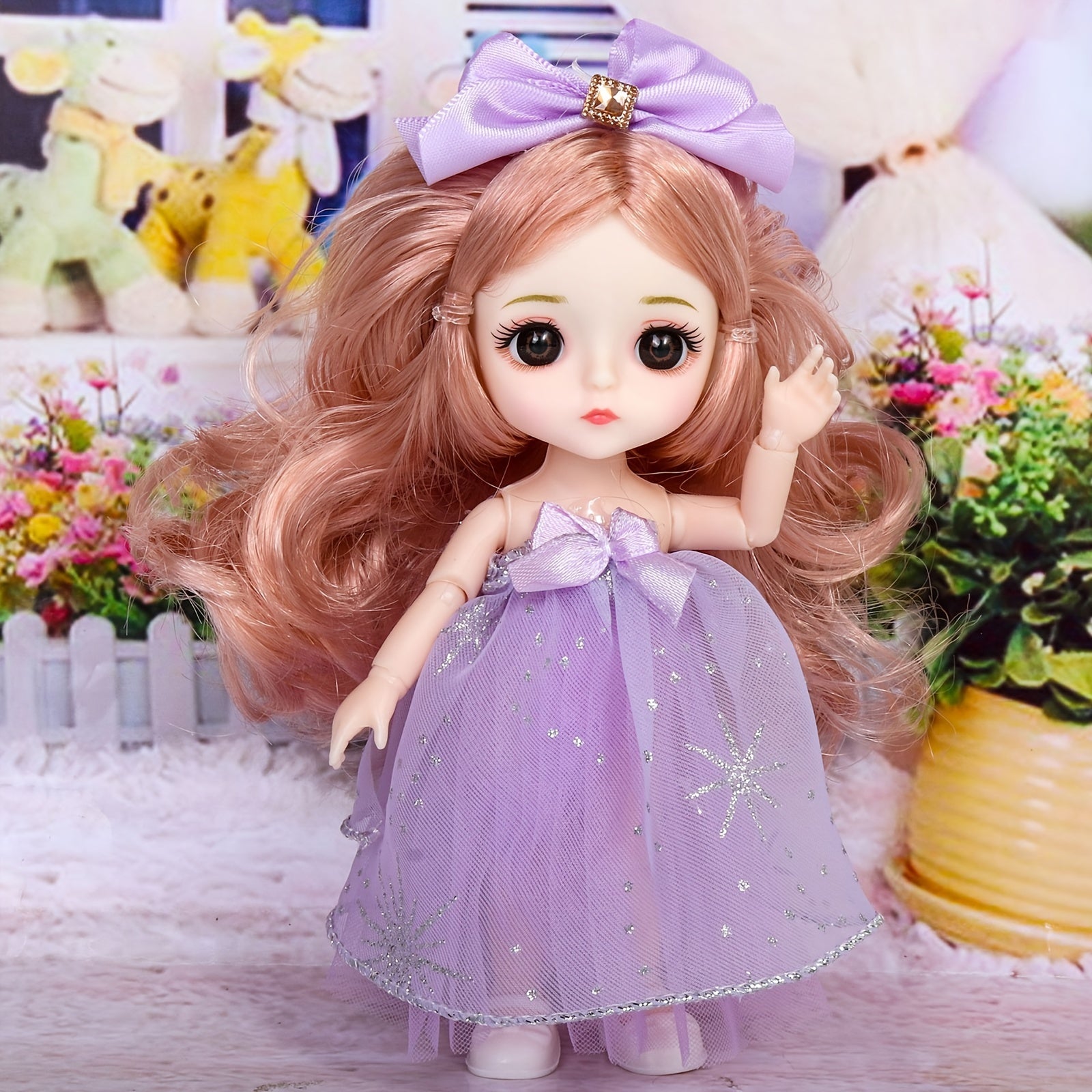 Purple Princess Doll 6.3-inch Gift For Girls Toy