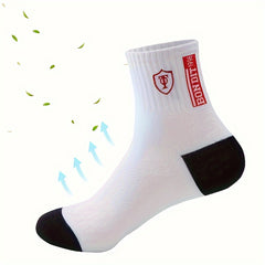 6 Pairs Men's Sweat Absorbing Athletic Crew Socks