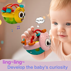 Colorful Face Bell Soft Grip Ball for Kids' Development