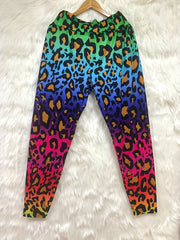 Women's Plus Ombre Leopard Print Tummy Control High Rise Skinny Pants