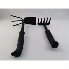 4pcs Garden Shovel & Rake Tool Set Dual purpose Hook Wide & Narrow Iron Shovel