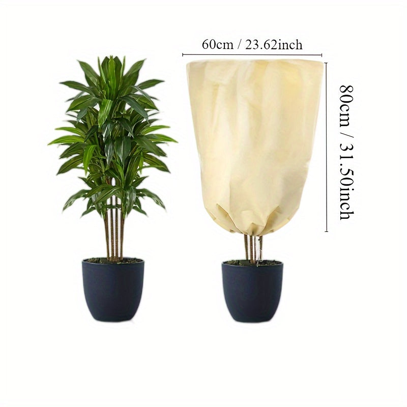 Winter Plant Cold Cover Non-woven Drawstring Zipper Frost Protection