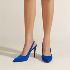 Women's Pointed Toe High Heels Slingback Stiletto Heels Dress Sandals