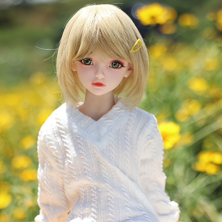 DollSugar Lifelike TPE Body & PVC Head with Makeup Includes Bonus Wig
