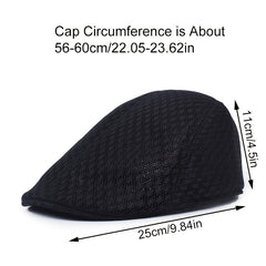 Men's Breathable Mesh Beret Spring Autumn Outdoor Work Cap