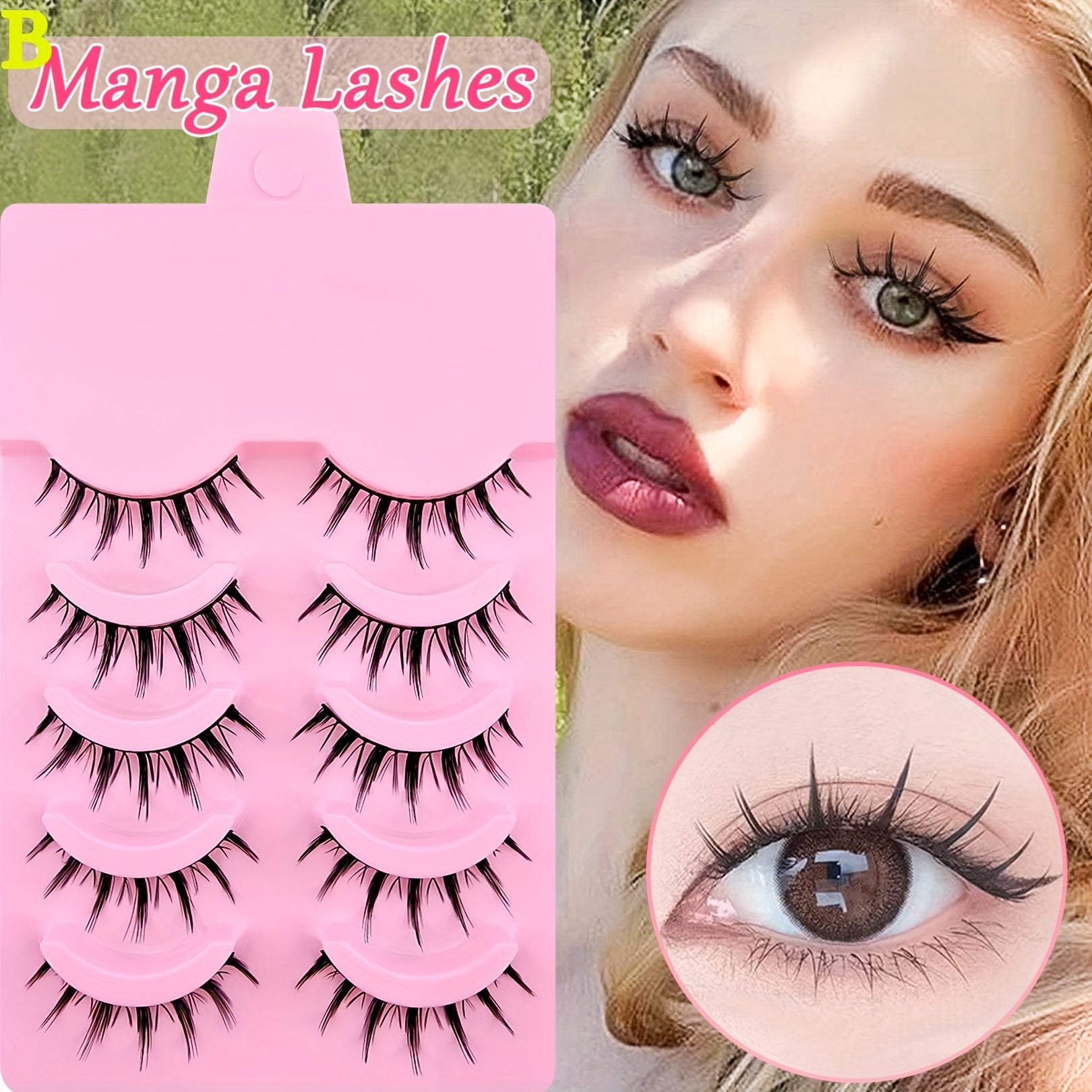 5 Pairs Devil Style False Eyelashes Natural Look Faux Mink Lashes for Cosplay