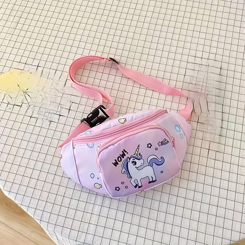 Kids Cartoon Pony Waist Bag Lightweight Chest Bag