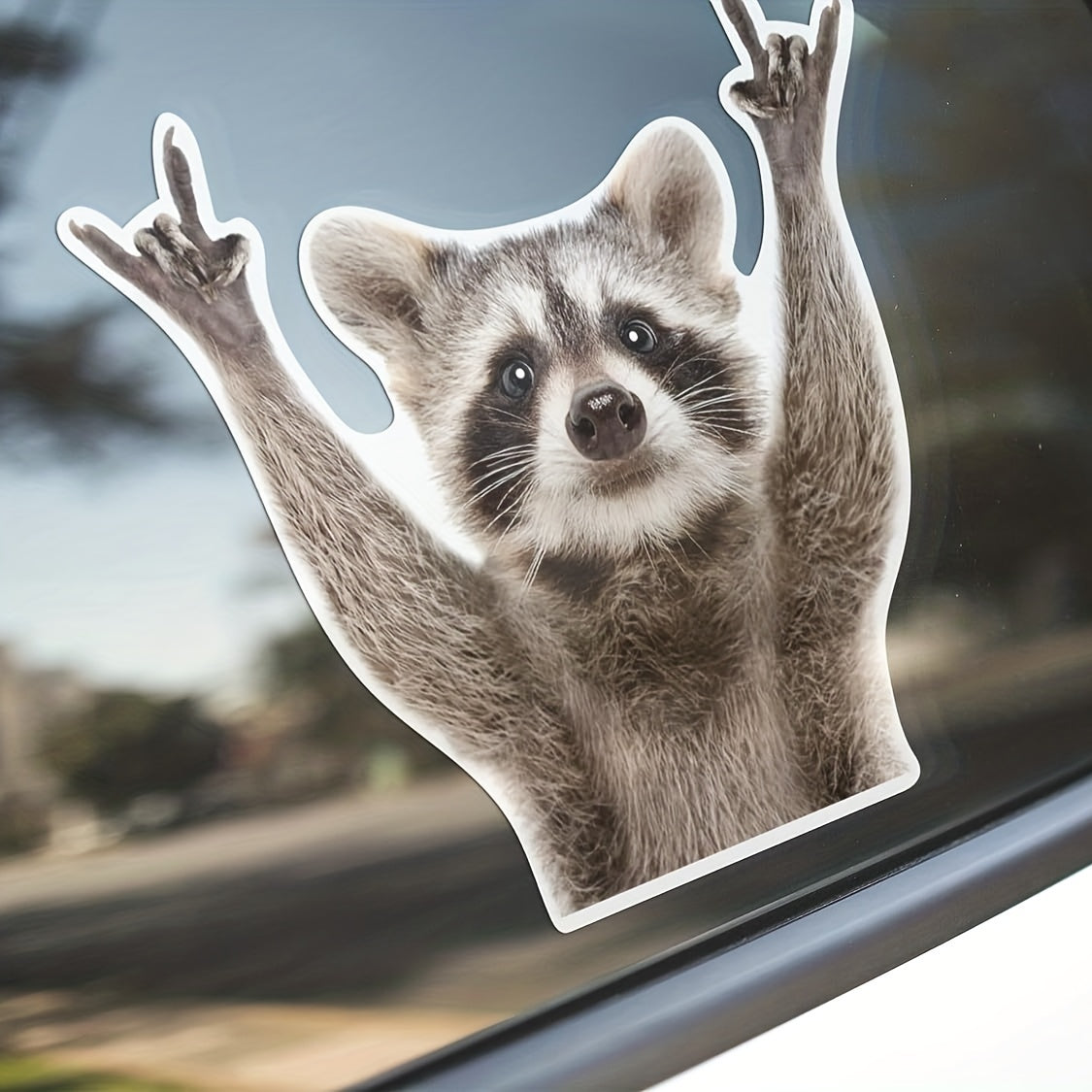 Funny Raccoon Car Decal 5.5 Inches Sticker