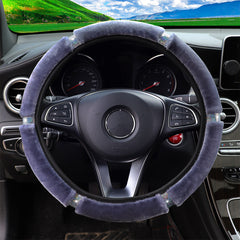 Car Plush Diamond Inlaid Steering Wheel Cover