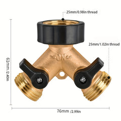 3/4 American Standard Metal Ball Valve Garden Faucet Three Way Hose Brass