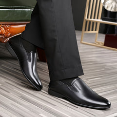 LAORENTOU Men's Leather Pointed Toe Oxford Shoes
