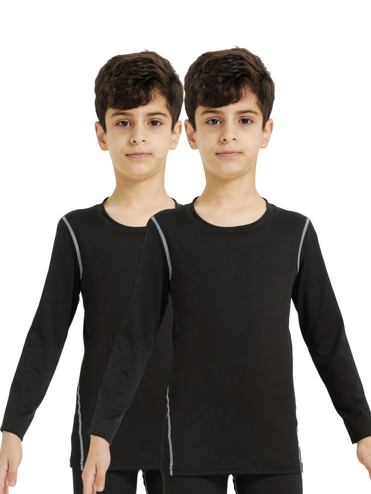 Kids' Long Sleeve Compression Shirts Moisture Wicking Baselayer