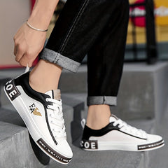 Men's Block Slip On Sneakers, Casual Walking Shoes