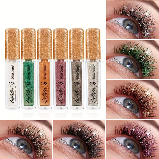 12 Colored Glitter Volumizing Mascara Shimmer Finish