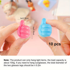 10pcs Big Thumb Wire Organizer Hook Hub Data Cable Storage