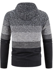 Men's Plush Hooded Sweater for Fall Winter