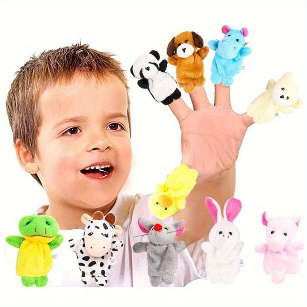 10pcs different animal finger dolls for toddlers storytelling play