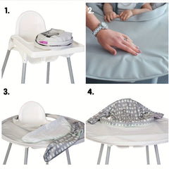 Kids Self-Eating Placemat Leak-proof Bib Cover