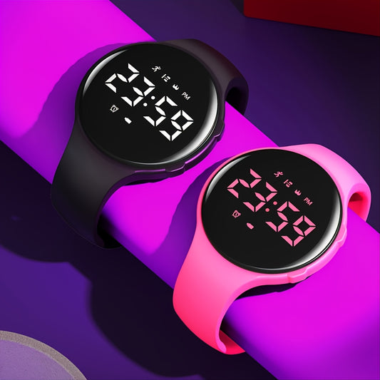 Kids Digital Pedometer Watch LED Fitness Tracker Alarm Stopwatch