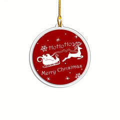 6pcs Christmas Acrylic Decorations Car Pendants Tree Pendants