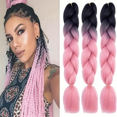 60-96cm Long Jumbo Braiding Hair Ombre Synthetic Braids for Crochet Braids