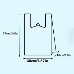 50pcs Disposable Vest Bag Shopping Bag Plastic Tote Bag Shop Packaging Bag