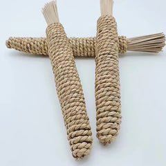 Handwoven Water Grass Carrot Toy for Small Pets