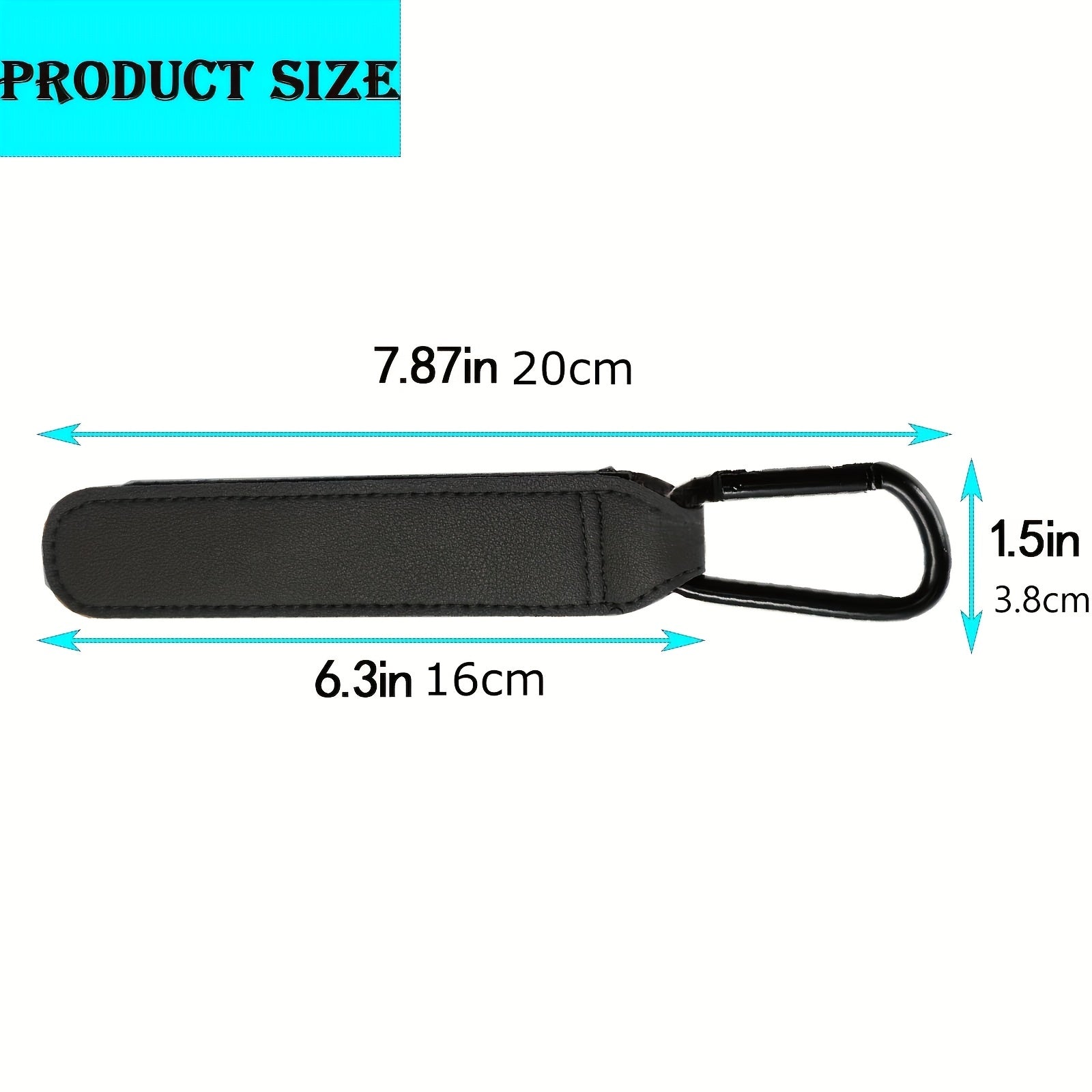 2pcs Leather Stroller Hooks - Heavy Duty Multipurpose with Grocery Shopping Bag