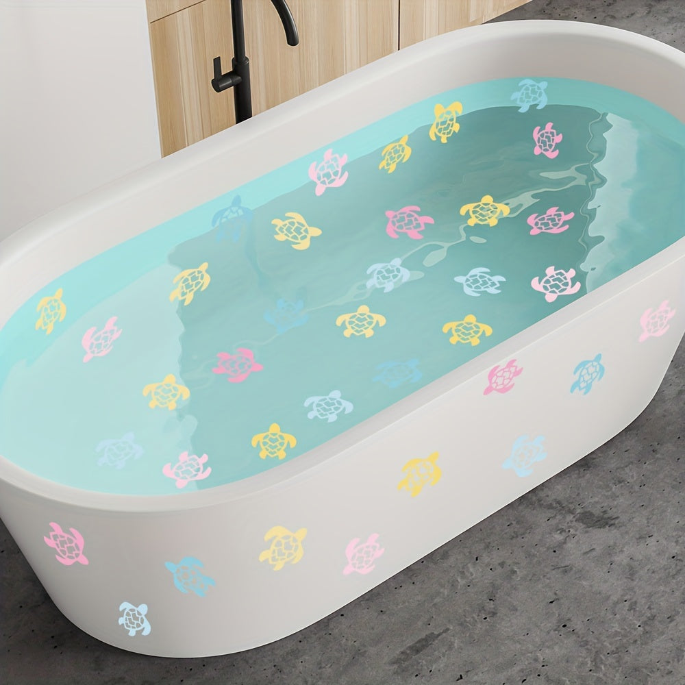 6Pcs Cartoon Turtle Bathtub Stickers Waterproof Bathroom Frosted Stickers