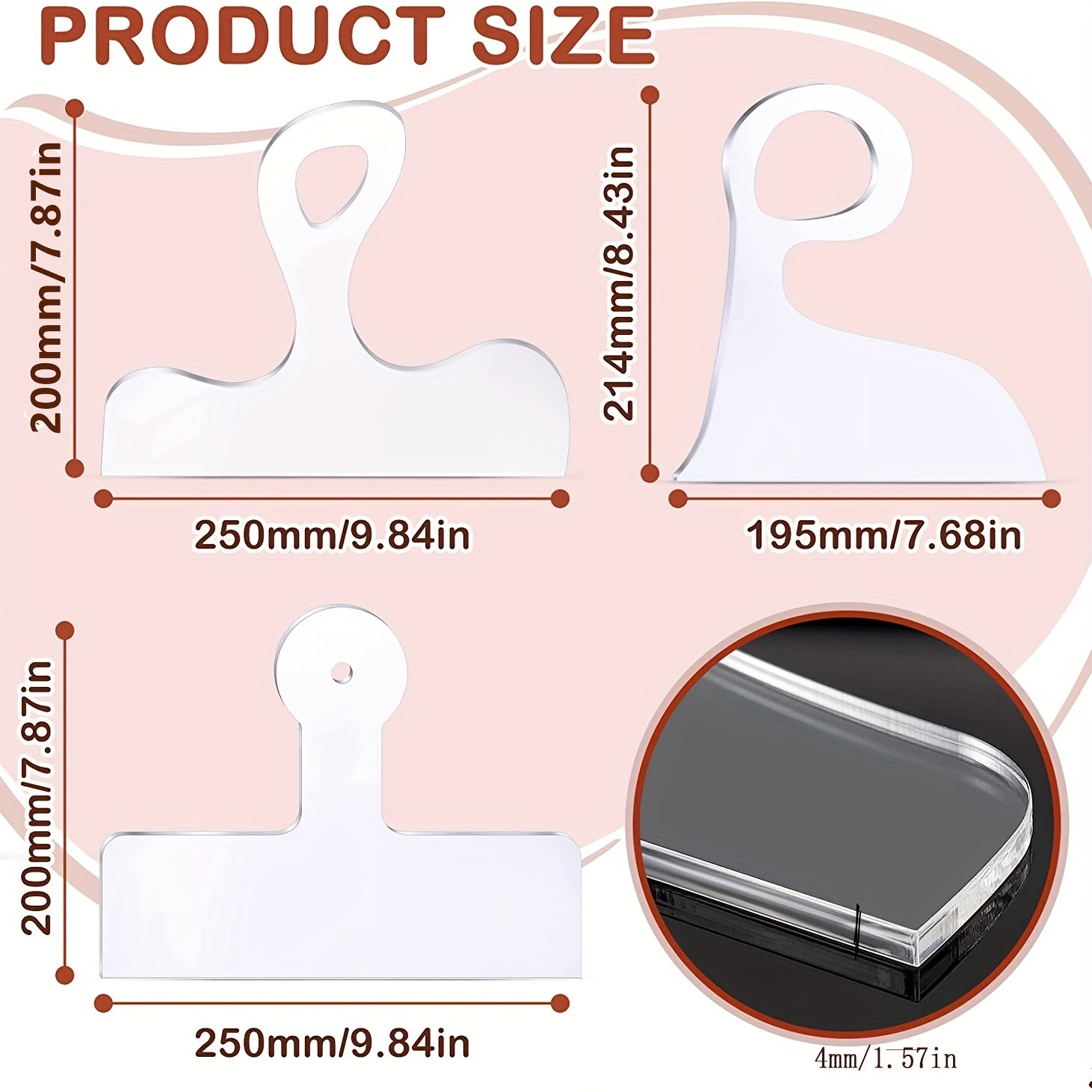 1pc Acrylic Router Template for Cutting Board, Kitchen Home Use