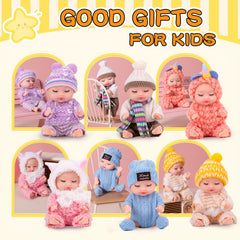 Winter Doll Set with Snowscape Playset & 6 Dolls - Ideal Gift for Kids