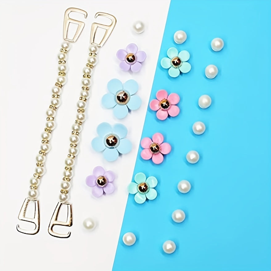 22pcs Flowers Shoe Charms - DIY Garden Shoes Decoration