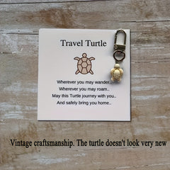 2pcs Mini Turtle Lucky Keychain Keyring Bag Charm Pendant Gift