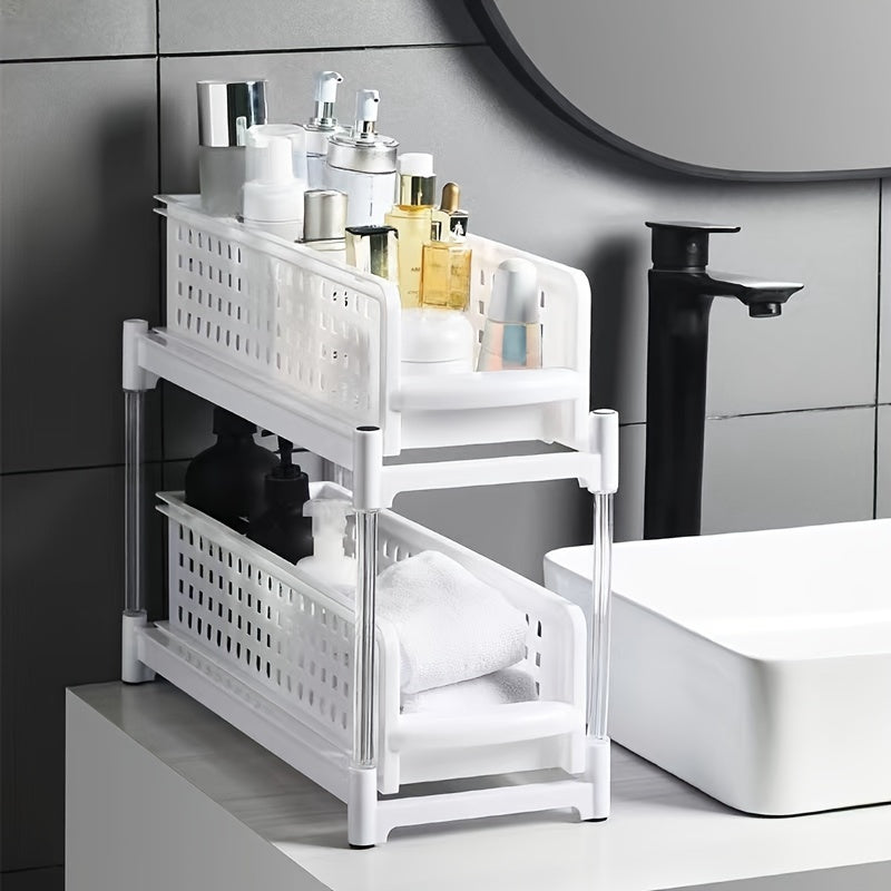 Plastic Drawer Storage Rack - Ideal for Kitchen, Living Room, and Bedroom