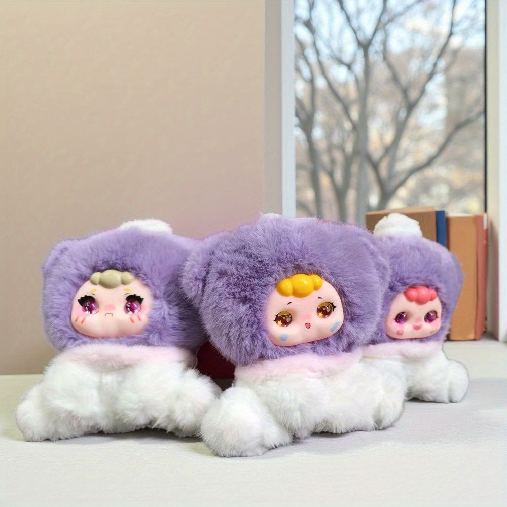 Soft Lavender Plush Doll Huggable Stuffed Plushie for Girls Birthday Christmas