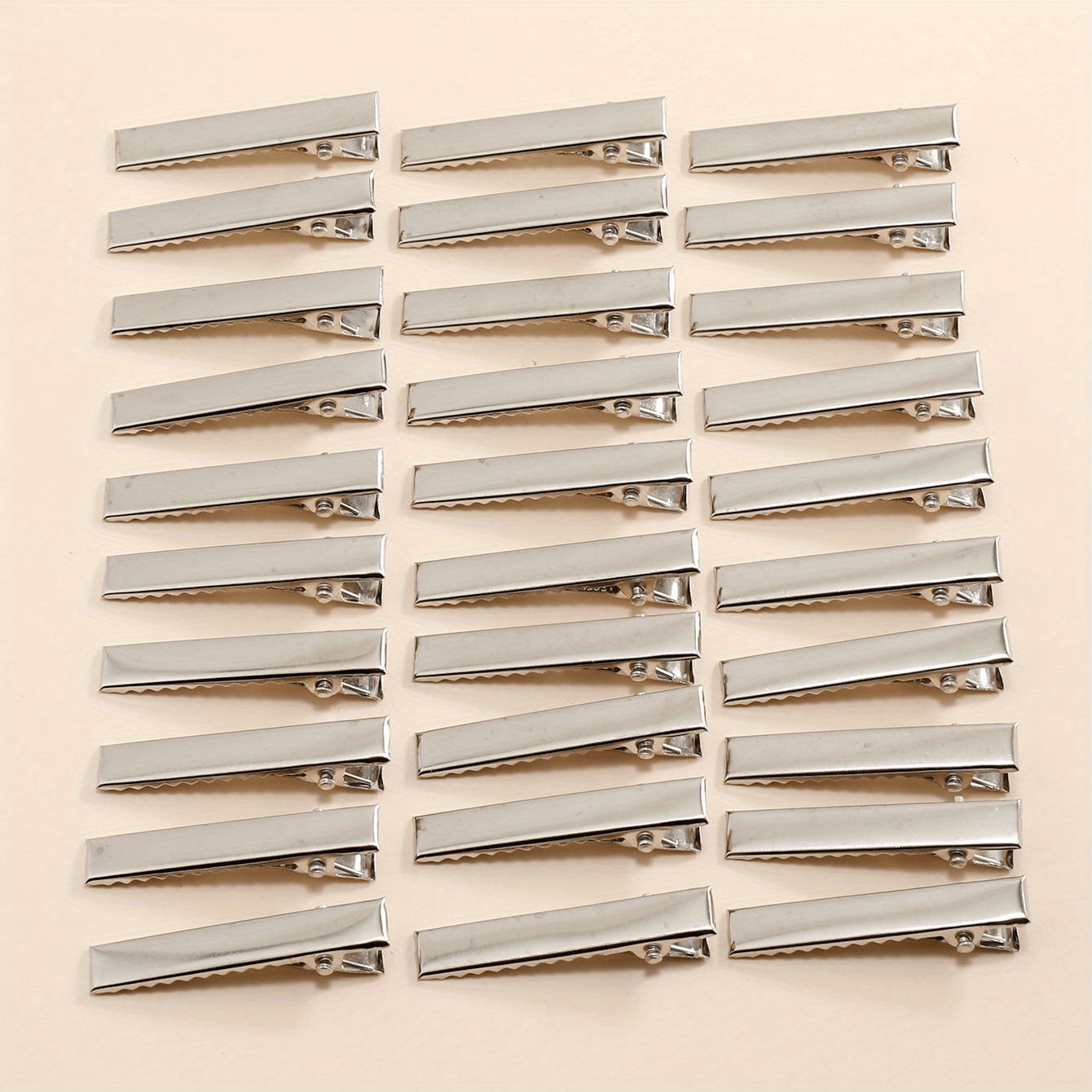 30pcs Golden Single Prong Hair Clips for DIY Craft Accessory
