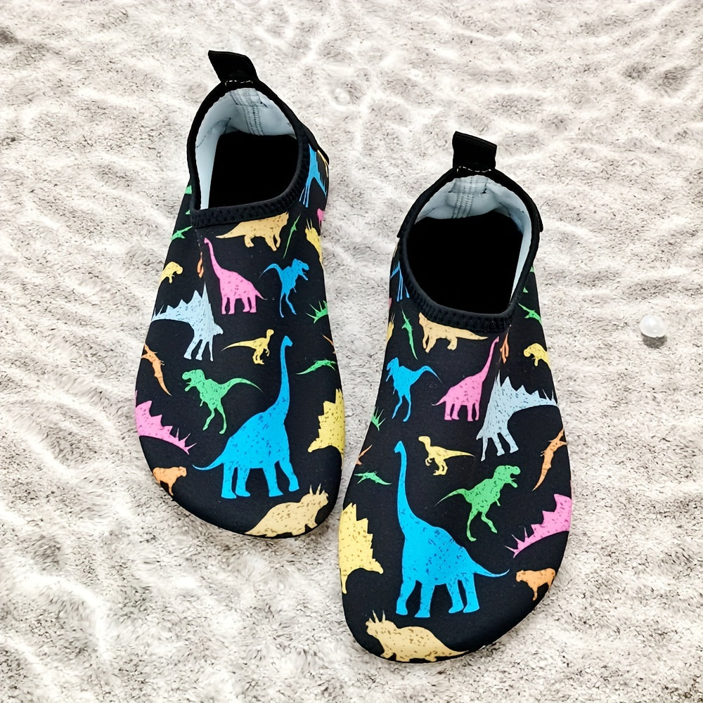 Dinosaur Aqua Socks for Kids Quick Dry Non Slip Soft Water Shoes