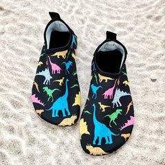 Dinosaur Aqua Socks for Kids Quick Dry Non Slip Soft Water Shoes