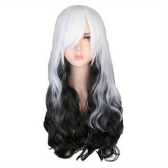60cm Long Body Wave Hair Wig Synthetic Fiber Natural Looking for Women