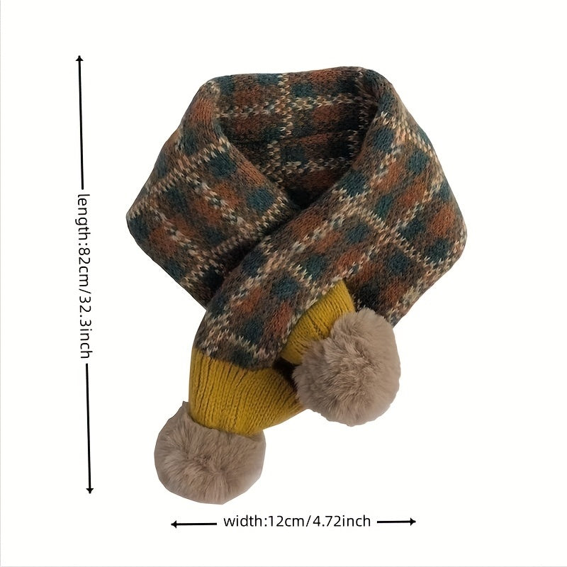 Versatile Faux Fur Cross Scarf for Girls