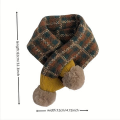 Versatile Faux Fur Cross Scarf for Girls