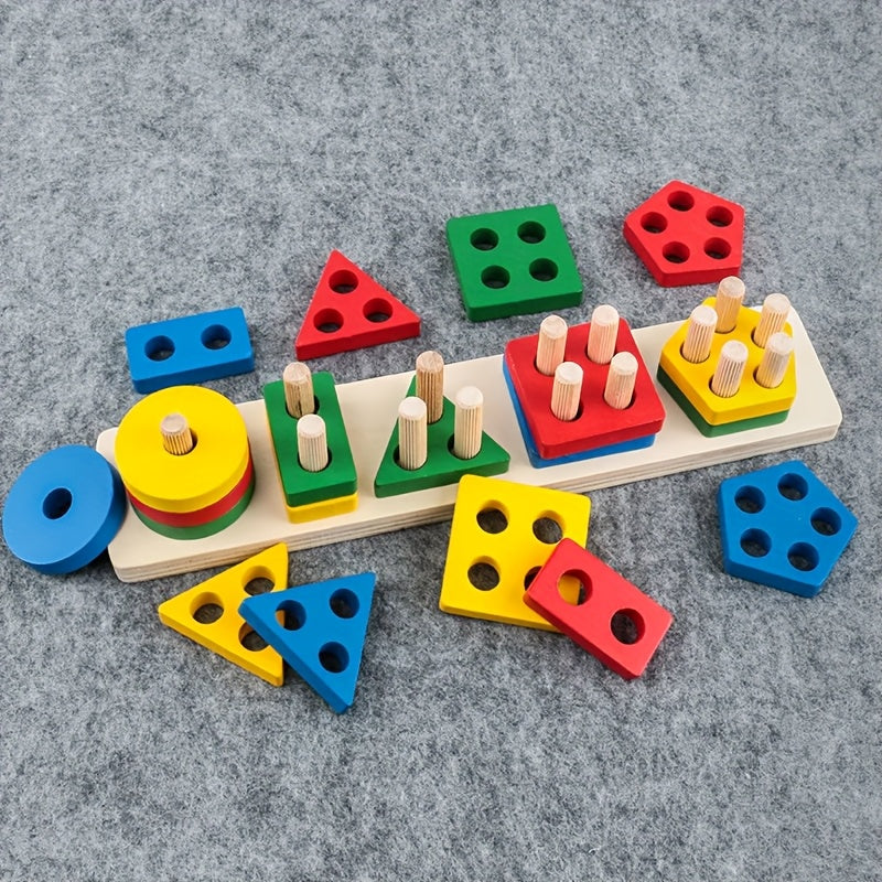 Educational Building Blocks Toy Geometric Shapes Recognition