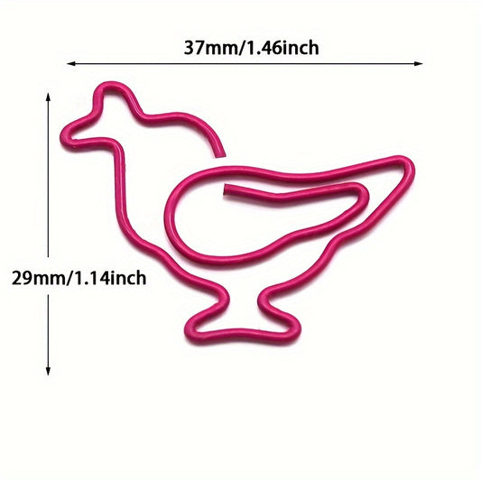 10pcs Chicken Shaped Paper Clips Colorful Push Pins Stationery Clips
