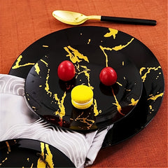 60pc Golden Disposable Plates for Halloween Thanksgiving Christmas