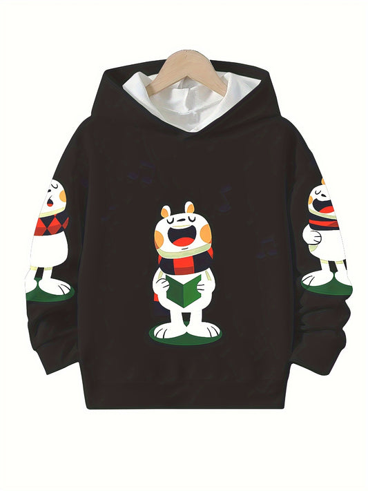 Animal Graphic Hoodies Girls Comfy Hooded Pullover Spring Fall Christmas Gift
