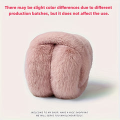 Women's Winter Fleece Earmuffs Beige Plush Ear Warmers
