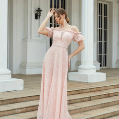 Lace Cold Shoulder Dress for Prom & Wedding