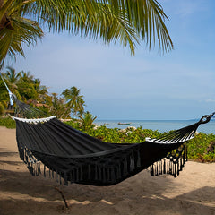 Tassel Swing Hammock for Camping with Wooden Sticks