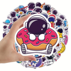 60pcs Astronaut Waterproof Vinyl Stickers for Water Bottle Laptop Luggage